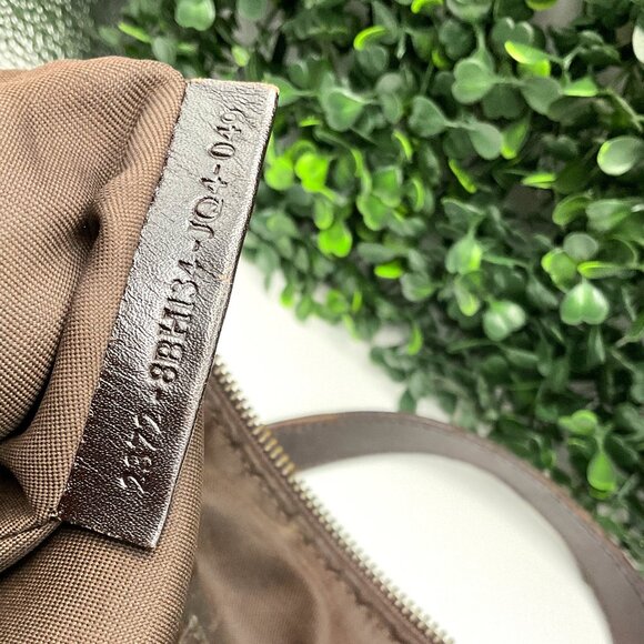 Fendi Vintage Shopping Tote Zucchino Canvas Small Top Zip Brown Handbag - Picture 7 of 8